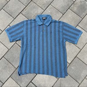 Vintage Ashworth blue stripe Button up shirt